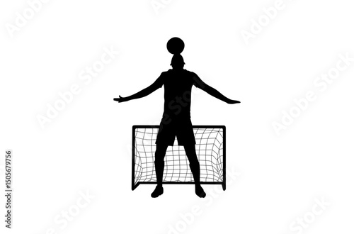 A player standing in front of the gull vector