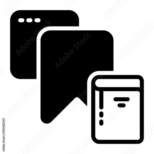 bookmark icon, glyph icon style
