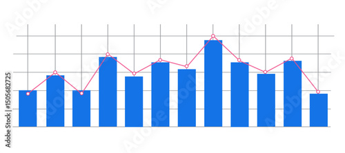 Widescreen abstract financial graph background.