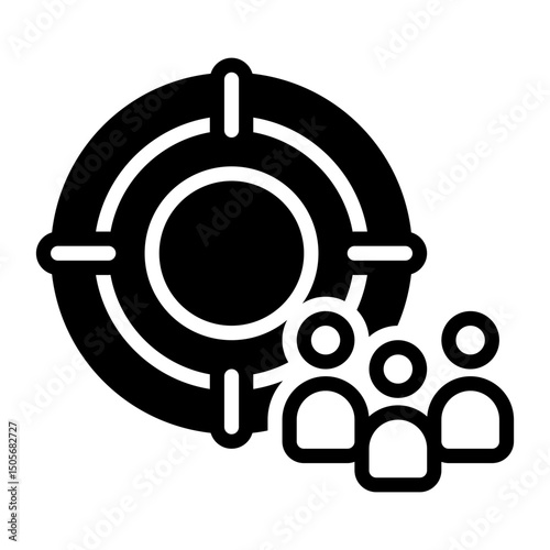 target audience icon, glyph icon style