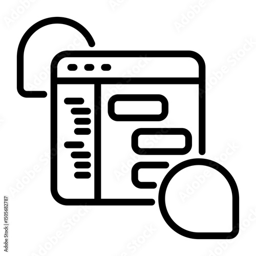 chat room icon, line icon style