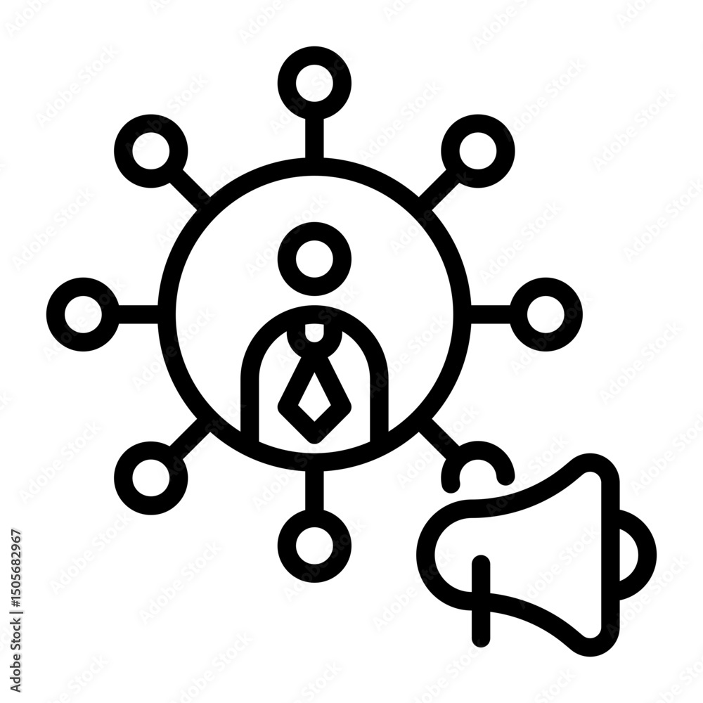 Obraz premium affiliate marketing icon, line icon style