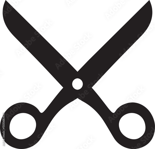 scissor silhouette vector illustration simple vector icon scissors