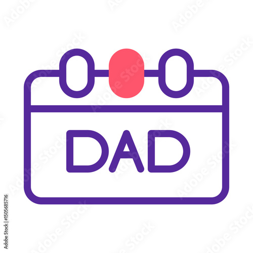 Fathers day reminder on calendar indicating a special celebration moment