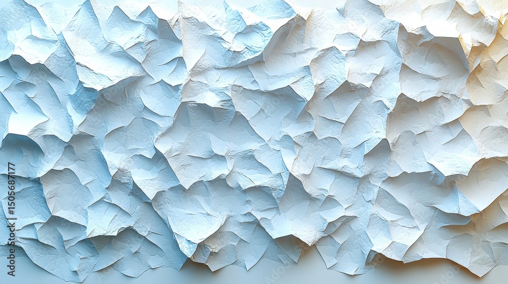 Fototapeta premium Textured Abstract Background in Cool Blue Tones with Creases