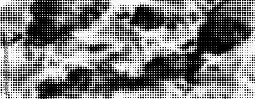 Grunge halftone gradient background. Faded grit noise texture. White and black sand wallpaper. Retro pixelated backdrop. Anime or manga style comic overlay.