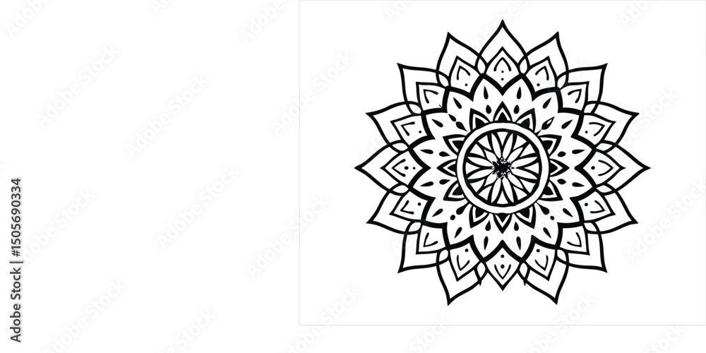 Fototapeta premium Cosmic Petal Mandala