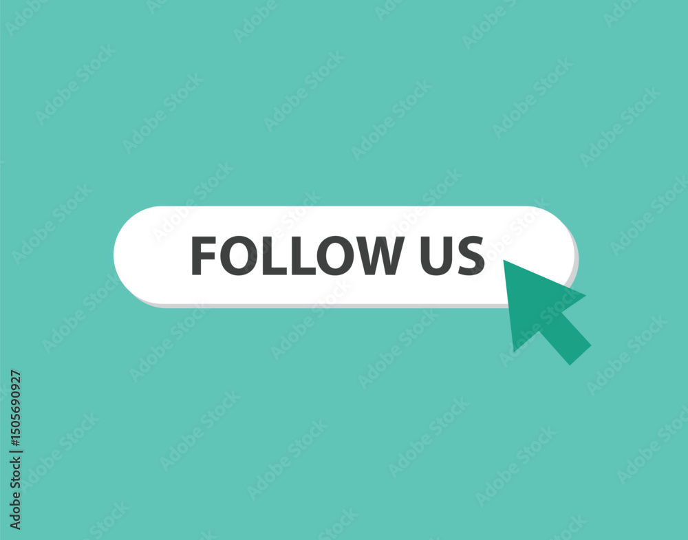 Follow us button design, vector illustration Follow us button design, vector illustration