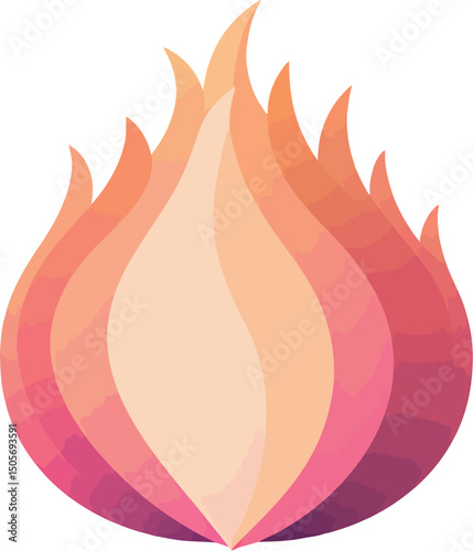 Abstract flame illustration with vibrant gradients in warm hues.