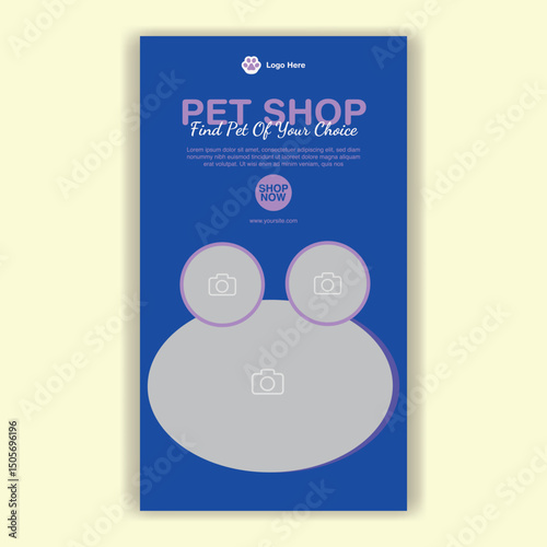 Social Media Template Pet Shop, Pet Grooming And Pet Store