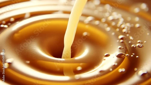 Wallpaper Mural Golden Liquid Flow Torontodigital.ca