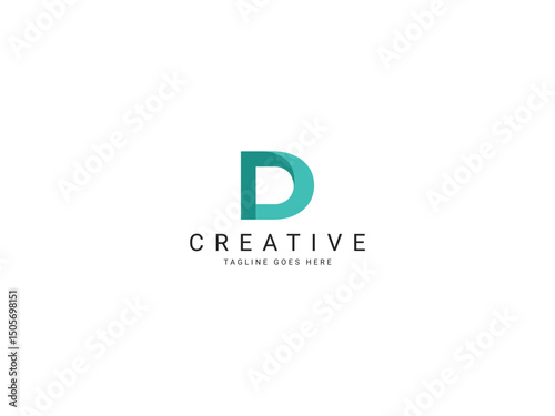 d monogram letter logo