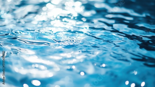 Abstract Blue Water Gradient: A Serene Flow of Light and Depth