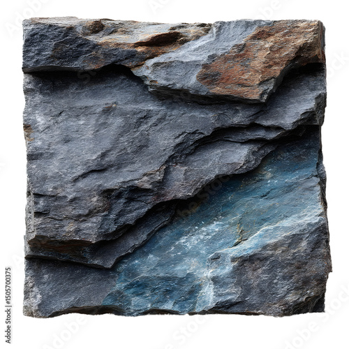Rough-Hewn Slate Rock Slab Natural Stone Texture