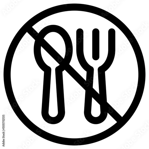 no eating icon vector