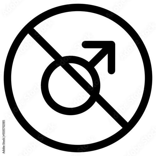 vector icon prohibition for men
