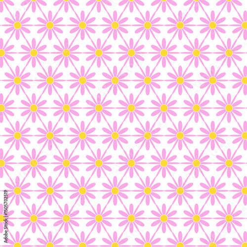 Cute floral seamless pattern design for textile fabric print or background
