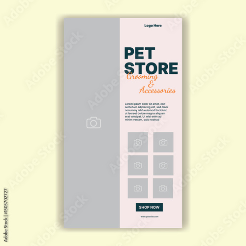 Social Media Template Pet Shop, Pet Grooming And Pet Store