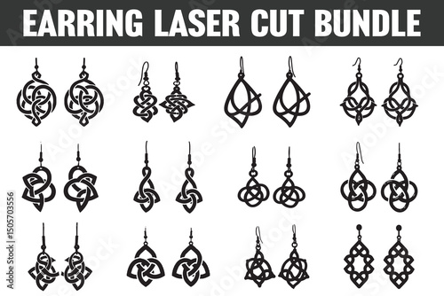 Elegant Edges Earring Silhouette Art