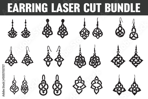 Elegant Edges Earring Silhouette Art