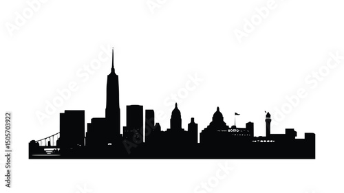 metro city  skyline silhouette vector