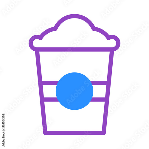 Minimalist illustration of a beverage in a takeaway cup with contrasting colors