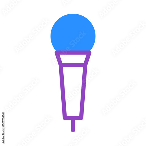 Vibrant microphone depiction for media, communication, performance, and entertainment uses