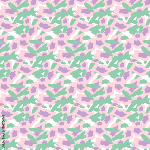 Cute floral seamless pattern design for textile fabric print or background