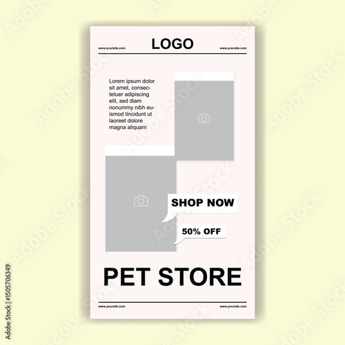 Social Media Template Pet Shop, Pet Grooming And Pet Store