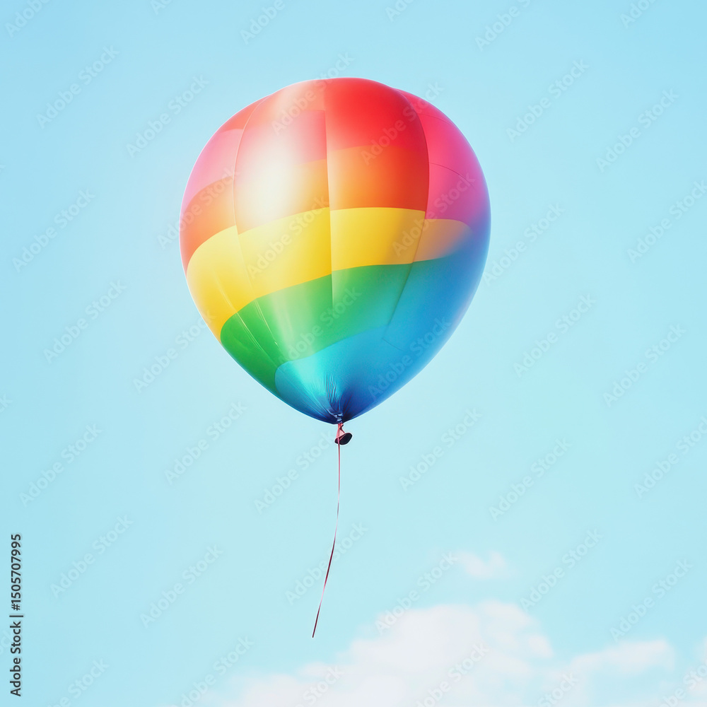 Fototapeta premium Rainbow Balloons in Clear Atmosphere