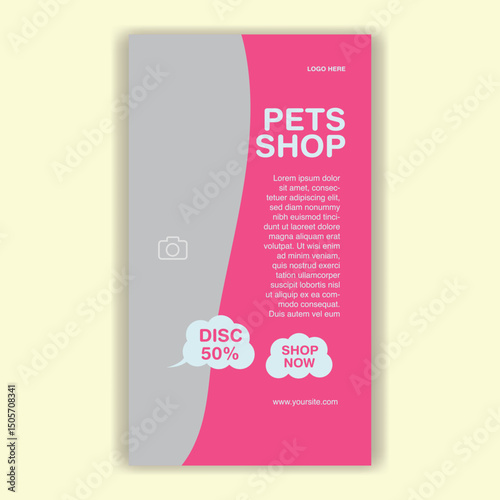 Social Media Template Pet Shop, Pet Grooming And Pet Store