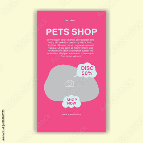 Social Media Template Pet Shop, Pet Grooming And Pet Store