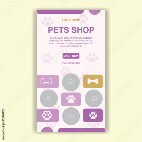 Social Media Template Pet Shop, Pet Grooming And Pet Store