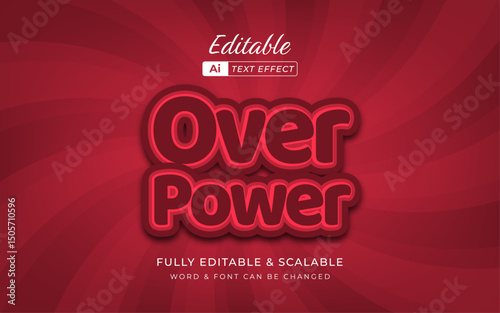 strong text in overpower text effect style