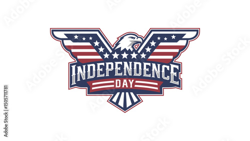 Patriotic Independence Day Emblem