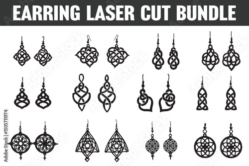 Ornate Echo Earring Laser-Cut Form

