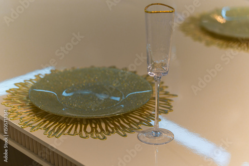 Closeup of home table setting