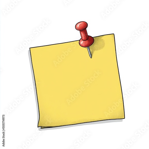 Yellow sticky note pinned