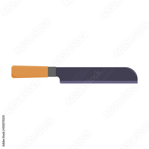 machete on a white background. butcher knife. vector illustration