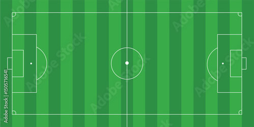 Football field. Football field lines style. Black field and stadium outline scheme on white background.