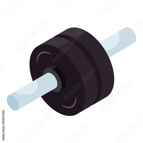 A unique design icon of weight plates 