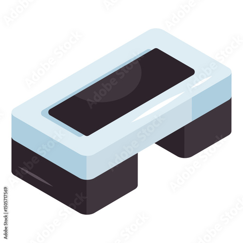 Editable design icon of rectangular table