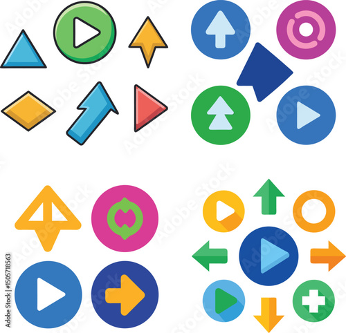 Free Download Some arrow icon set vector  - GFXLoad