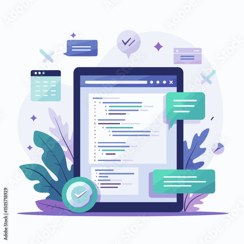 tablet with coding app open