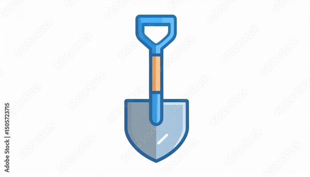 Simple Shovel Icon Illustration Simple Shovel Icon Illustration