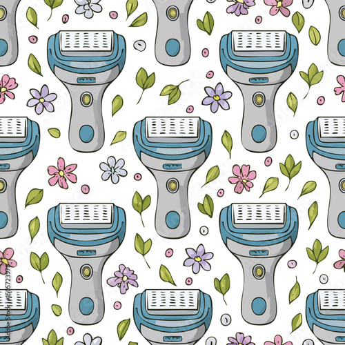Lint remover Vector Illustration with Seamless Pattern Design