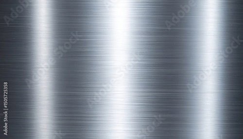 Wallpaper Mural A smooth, brushed metal surface with reflective silver tones and fine horizontal texture lines. Torontodigital.ca