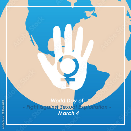 Vectoe Design World Day of Fight against Sexual Exploitation – March 4, 2026.