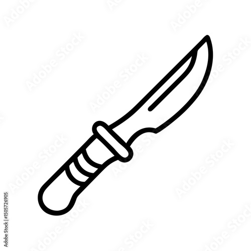 Carving knife icon, line art style, for DIY websites