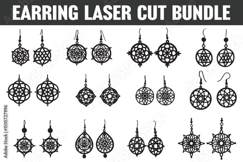 Laser Bloom Earring Outline Collection